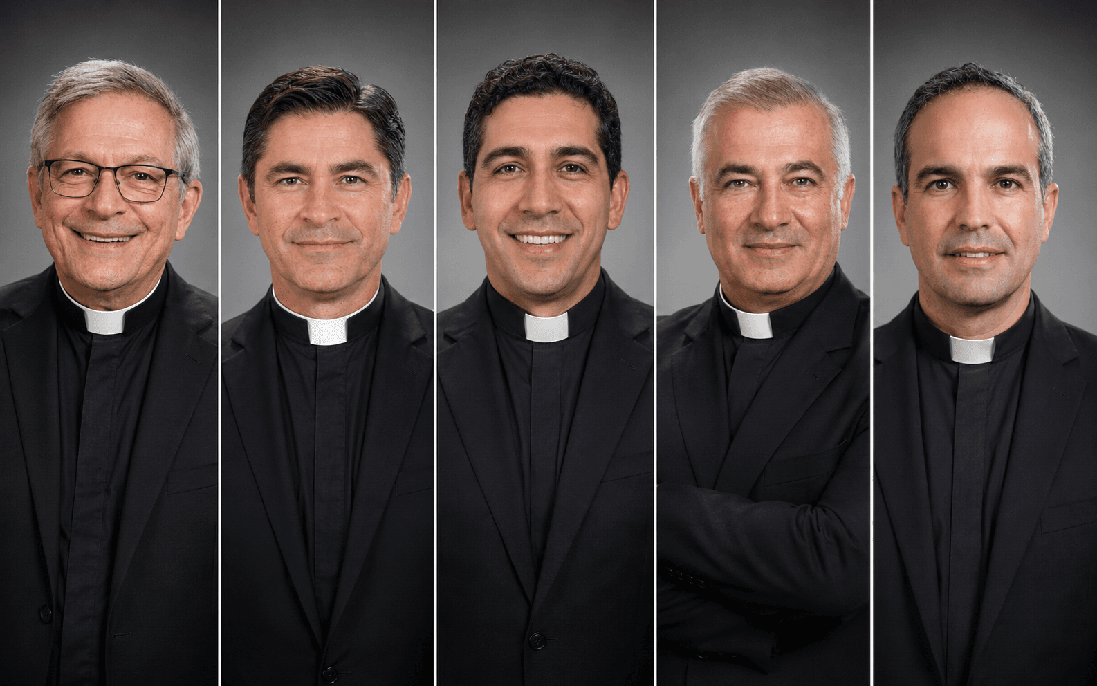 Los 5 sacerdotes: Antonio, Joaquín, Manuel, Rafael e Ignacio